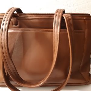VINTAGE Debon brown leather handbag